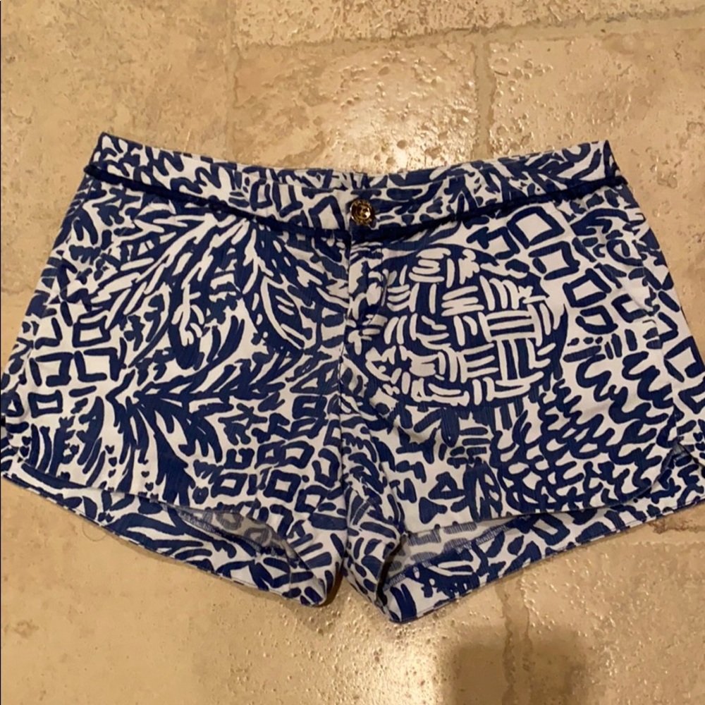 Lilly Pulitzer Navy Printed Shorts